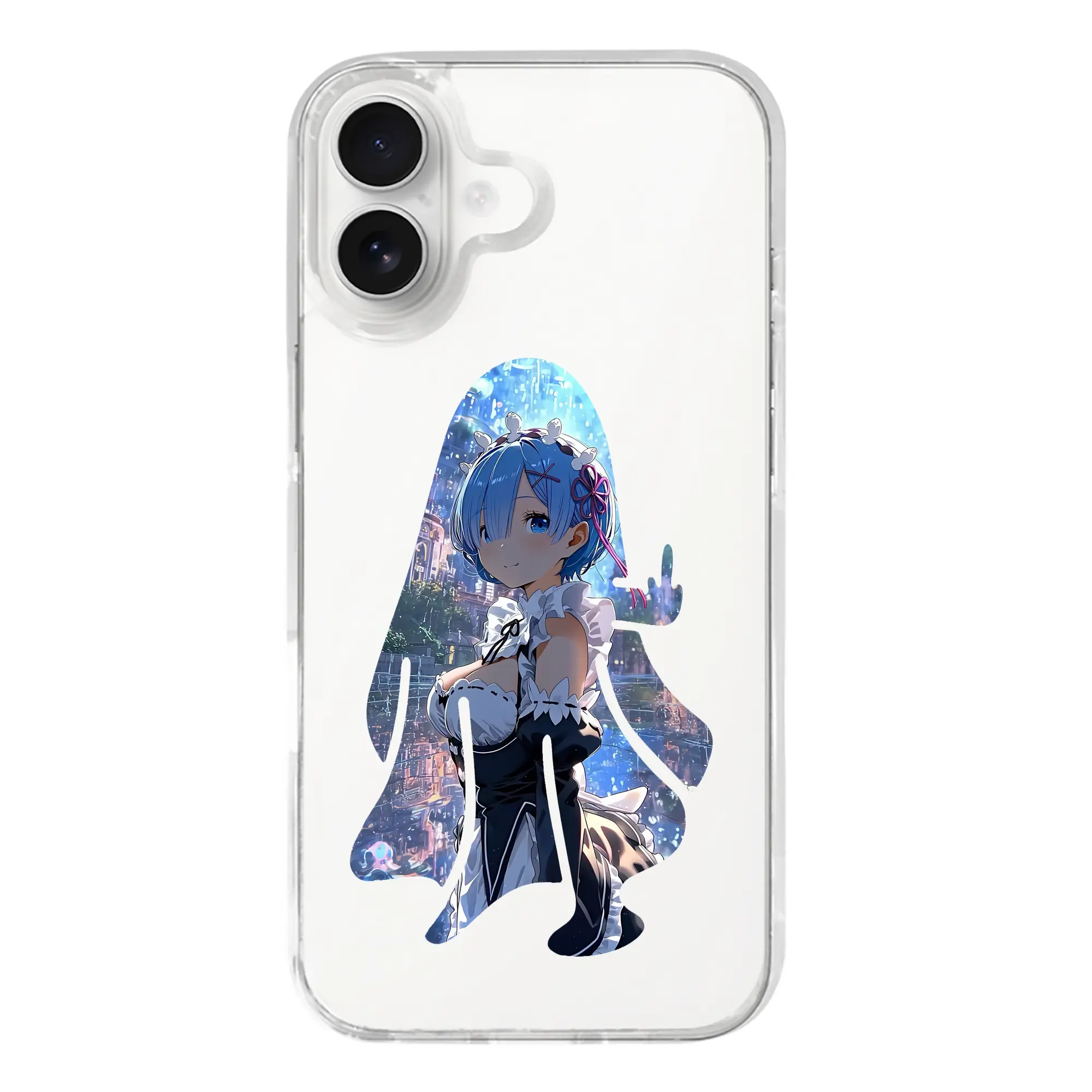 リゼロ グッズ レム - iPhone 17シリーズ 透明スマホケース – 薄型・耐衝撃・精密フィット保護カバー